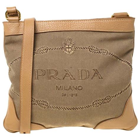 prada brown canvas bag|prada canvas crossbody bag.